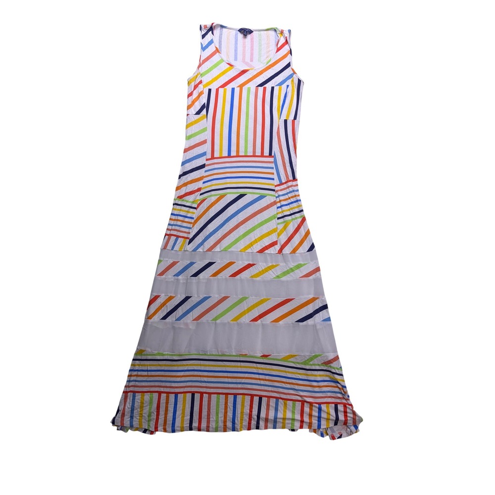 Peter Som for DesigNation Maxi Dress Women Size M Multi-Color Striped